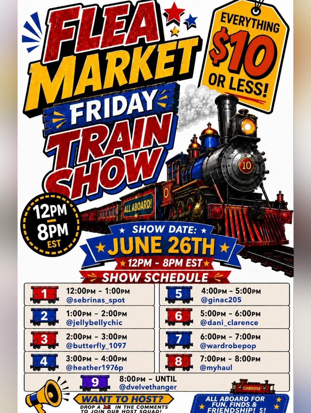 6/26 @ 12pm EST -  Flea Market Friday - Everthing $10 Or Less